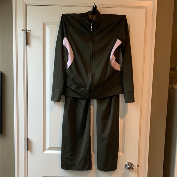 Lucy Pink and Brown Track Suit with Elastic Waistband - Picture 1 of 7